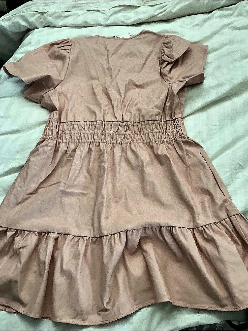 By Anthropologie Robin Tiered Mini Dress Pink Mini Dress